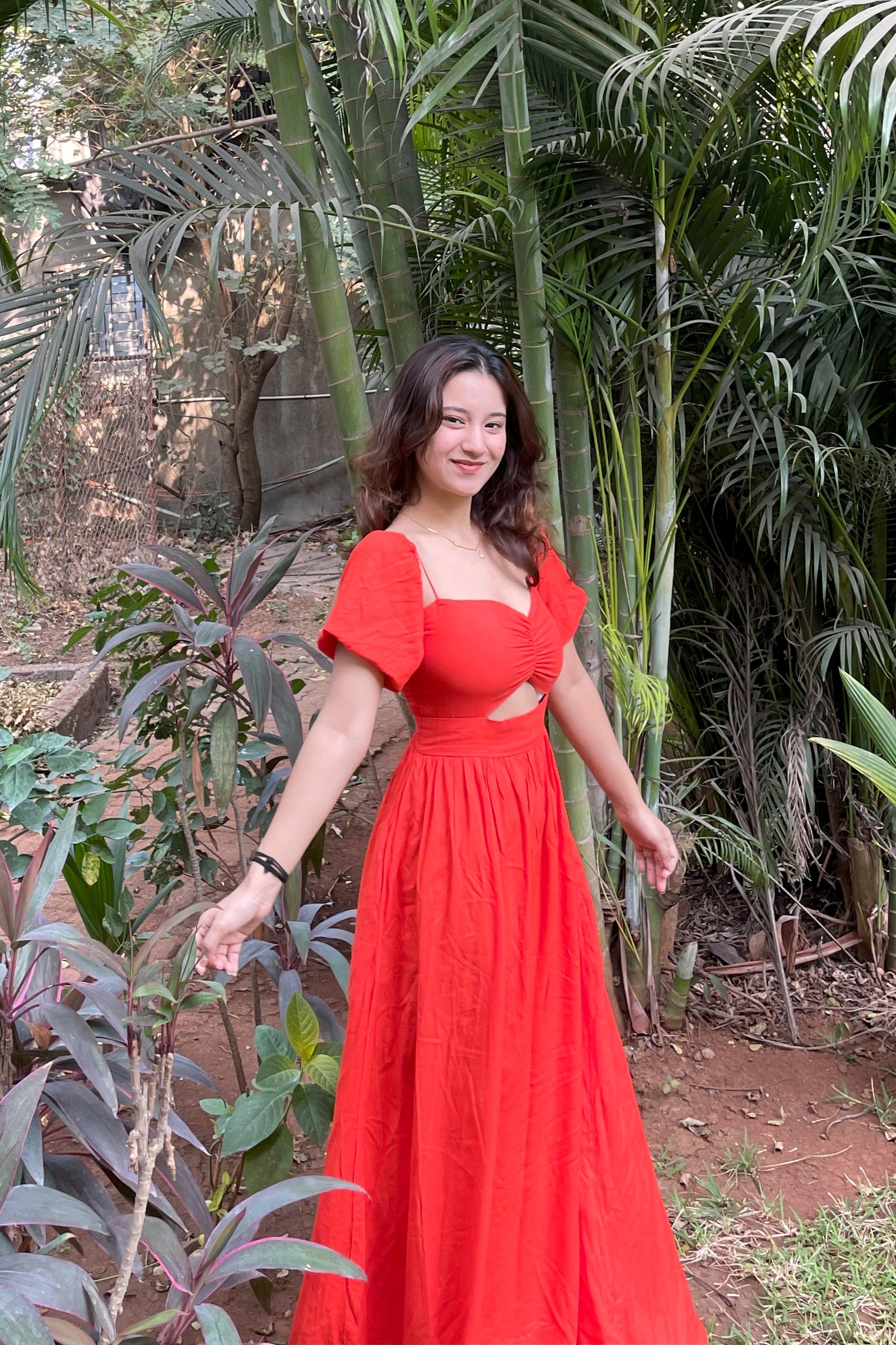 Orange Maxi Dress - Removable Sleeves + Attached Straps Sush Vogue Orange Maxi Dress - Removable Sleeves + Attached Straps Sush Vogue