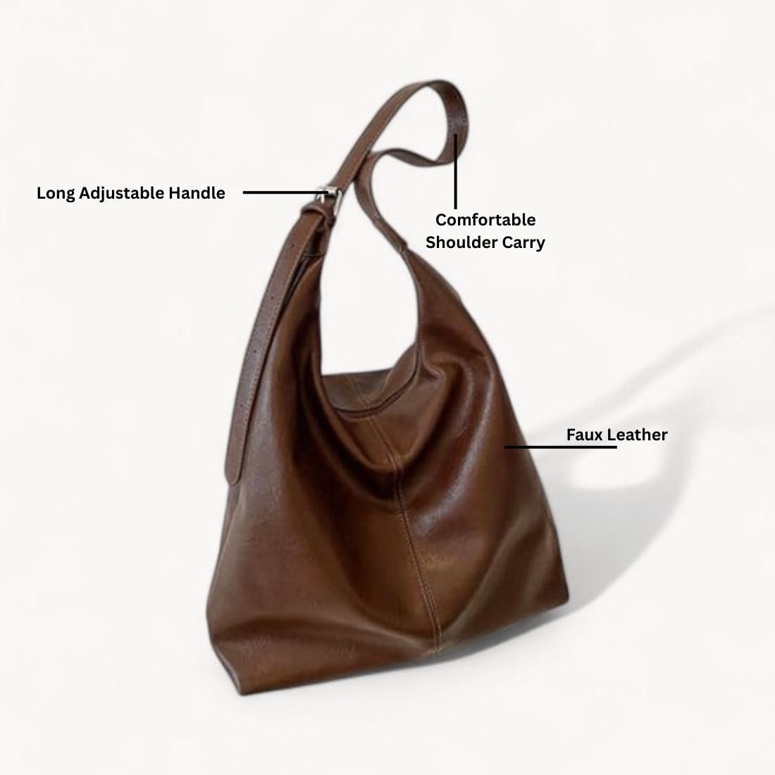 Hobo Slouchie Shoulder Bag - Brown