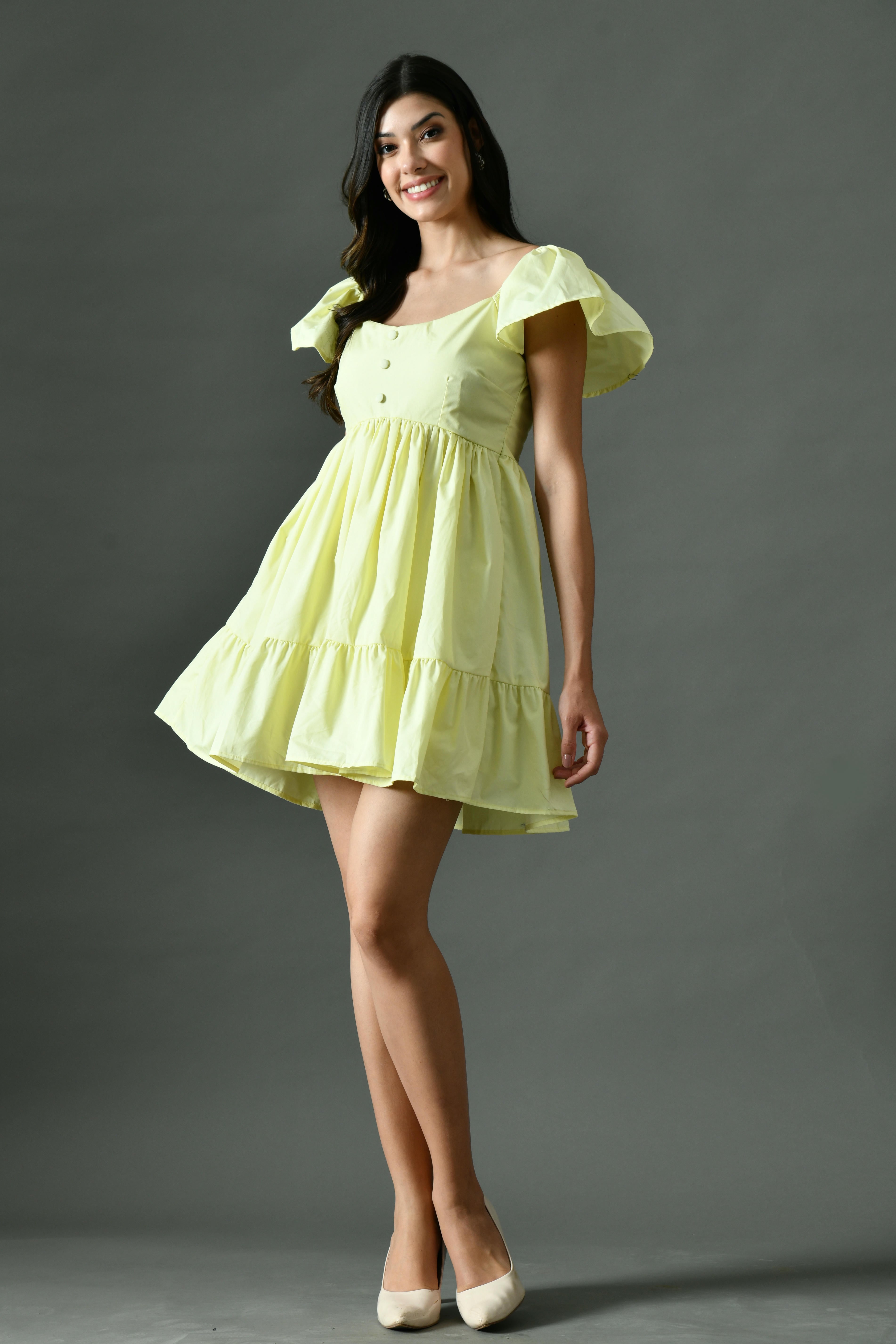 Yellow barbie dress
