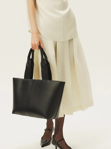 Bucket Tote Shoulder Bag - Black