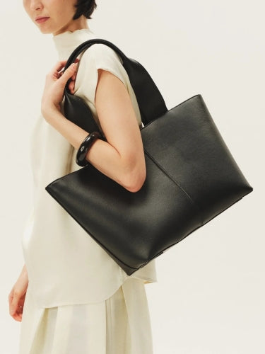 Bucket Tote Shoulder Bag - Black