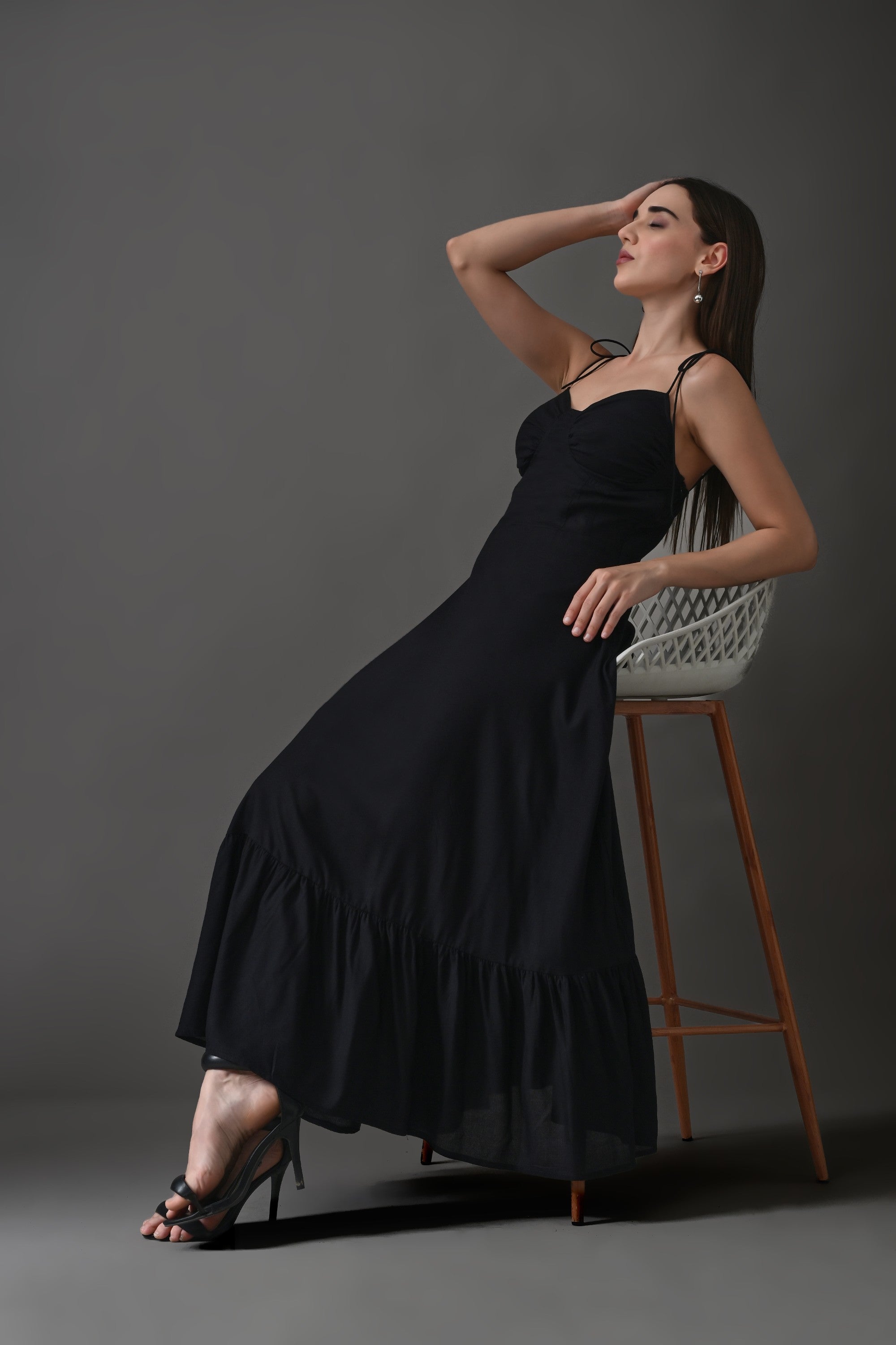 Black Tie Up Flare Dress Sush Vogue Black Tie Up Flare Dress Sush Vogue
